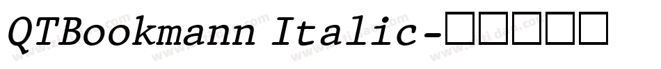 QTBookmann Italic字体转换
